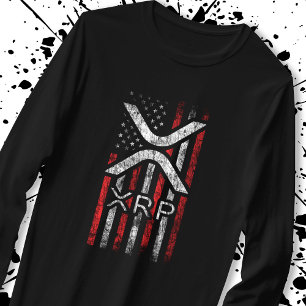 Crypto American Flag XRP Kryptowährungs-Meme T-Shirt