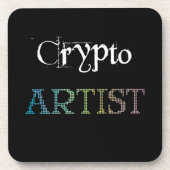 Crypto Artist Dark Getränkeuntersetzer (Vorderseite)