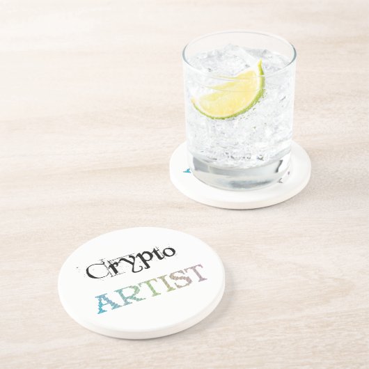 Crypto Artist Light Getränkeuntersetzer (Seite)