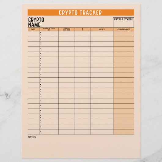 Crypto Asset Tracker mit Münzsaldo, Transfer Flyer (Vorne)