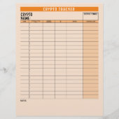 Crypto Asset Tracker mit Münzsaldo, Transfer Flyer (Hinten)