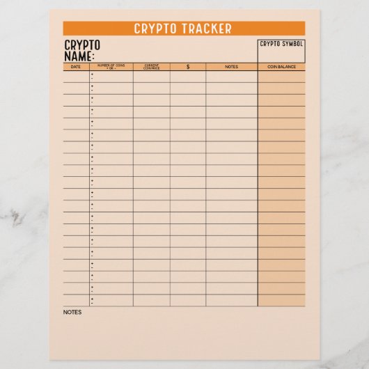 Crypto Asset Tracker mit Münzsaldo, Transfer Flyer (Hinten)