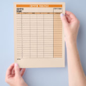 Crypto Asset Tracker mit Münzsaldo, Transfer Flyer (Hand)