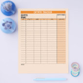 Crypto Asset Tracker mit Münzsaldo, Transfer Flyer (Einzeln)