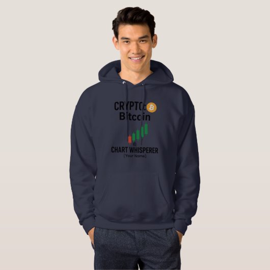 Crypto Bitcoin Chart Whisperer Trader Hoodie (Vorne ganz)