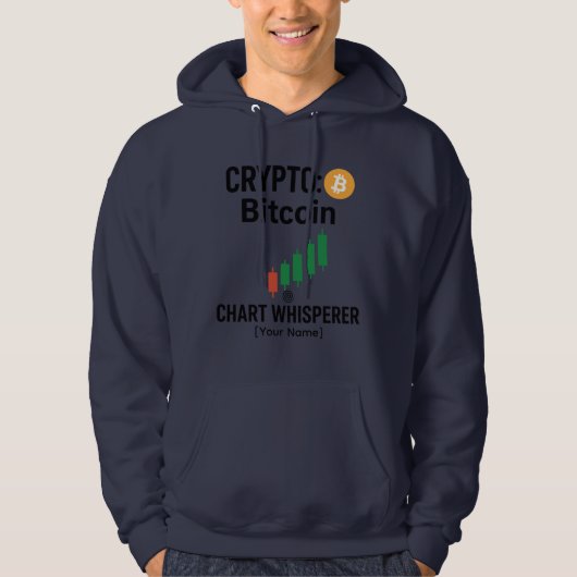 Crypto Bitcoin Chart Whisperer Trader Kapuzenpullo Hoodie (Vorderseite)
