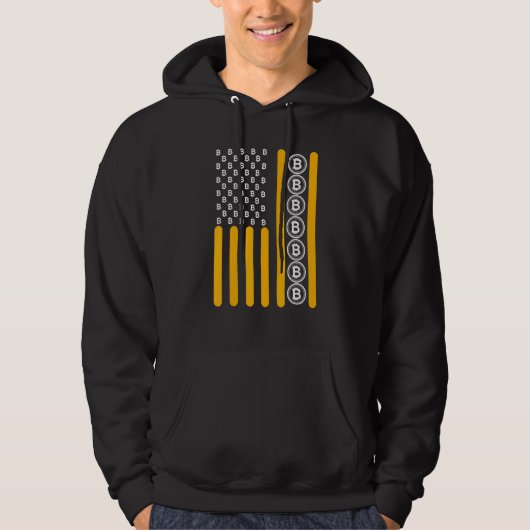Crypto Bitcoin Cryptowährung Blockchain - Flagge Hoodie (Vorderseite)