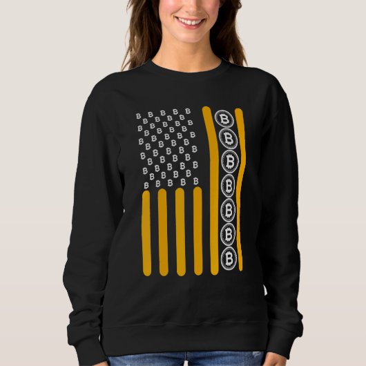 Crypto Bitcoin Cryptowährung Blockchain - Flagge Sweatshirt (Vorderseite)