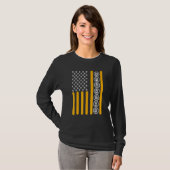 Crypto Bitcoin Cryptowährung Blockchain - Flagge T-Shirt (Vorne ganz)