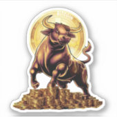 Crypto Bull Aufkleber (Vorderseite)