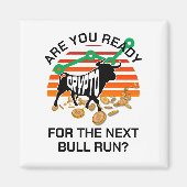 CRYPTO BULL FÜHRT Bitcoin AUS Magnet (Vorne)