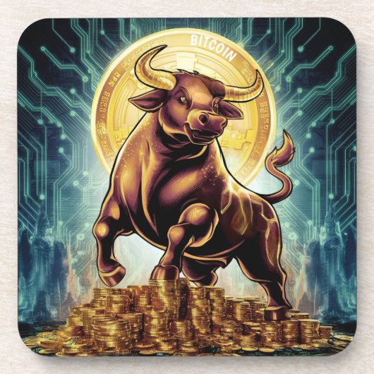 Crypto Bull Getränkeuntersetzer (Vorderseite)