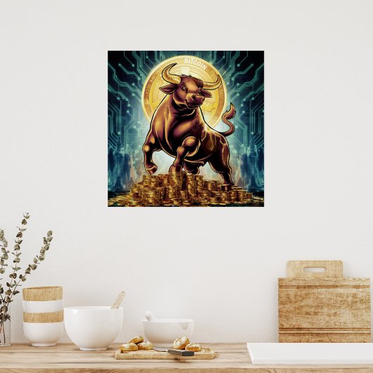 Crypto Bull Poster (Küche)