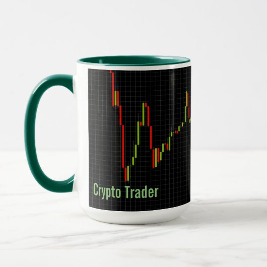 Crypto Candlestick Personalisiertes Gelddesign Tasse (Links)