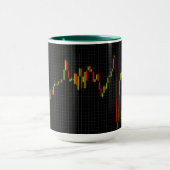 Crypto Candlestick Personalisiertes Gelddesign Tasse (Zentrum)