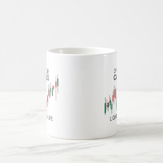 Crypto Candlesticks Personalisiert Kaffeetasse (Mittel)