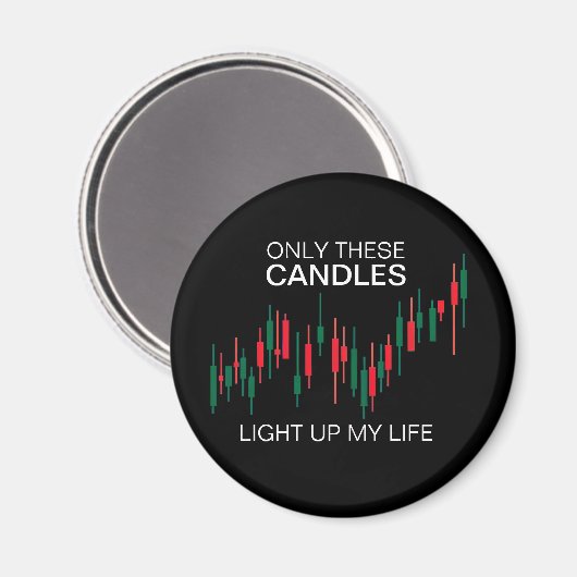 Crypto Candlesticks Personalisiert Magnet (Vorderseite/Rückseite)