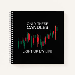 Crypto Candlesticks Personalisiert Notizblock
