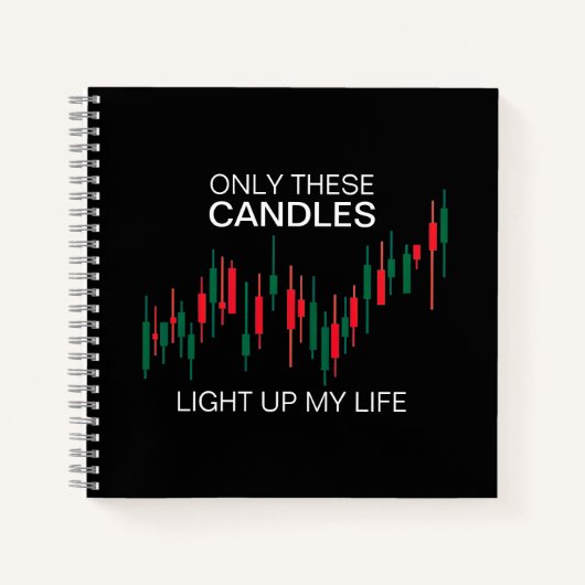 Crypto Candlesticks Personalisiert Notizblock (Vorderseite)