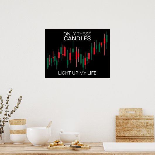 Crypto Candlesticks Personalisiert Poster (Küche)
