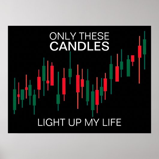 Crypto Candlesticks Personalisiert Poster (Vorne)