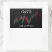 Crypto Candlesticks Personalisiert Rechteckiger Aufkleber (Tasche)