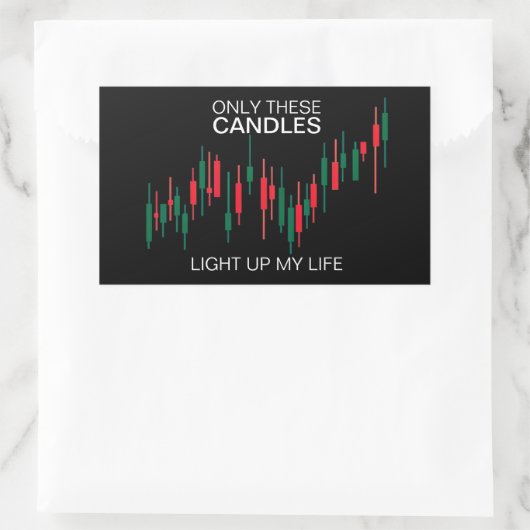 Crypto Candlesticks Personalisiert Rechteckiger Aufkleber (Tasche)