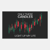 Crypto Candlesticks Personalisiert Rechteckiger Aufkleber (Vorderseite)