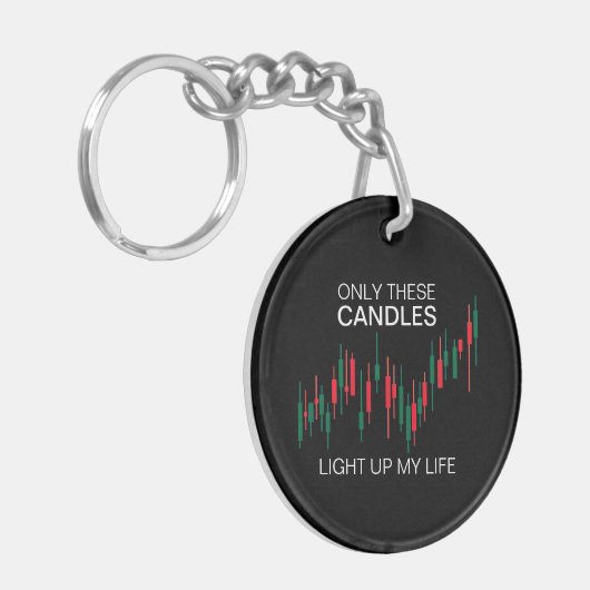 Crypto Candlesticks Personalisiert Schlüsselanhänger (Vorderseite links)