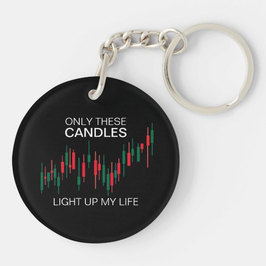 Crypto Candlesticks Personalisiert Schlüsselanhänger (Rückseite)