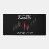 Crypto Candlesticks Personalisiert Schreibtischunterlage (Vorderseite)