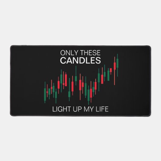 Crypto Candlesticks Personalisiert Schreibtischunterlage (Vorderseite)