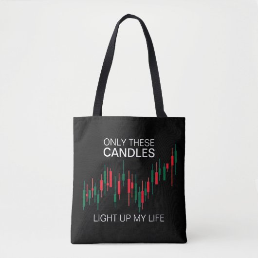 Crypto Candlesticks Personalisiert Tasche (Vorderseite)