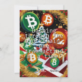 Crypto Cheer feiert die Urlaubssaison Feiertagskarte (Rückseite)