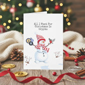 Crypto Christmas Snowman Card