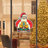 Crypto Claus Holiday Window Cloning Fensteraufkleber