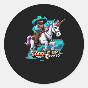 Crypto Cowboy Einhorn Aufkleber