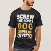 Crypto  Cryptocurrency Blockchain Trader Finance   T-Shirt (Vorderseite)