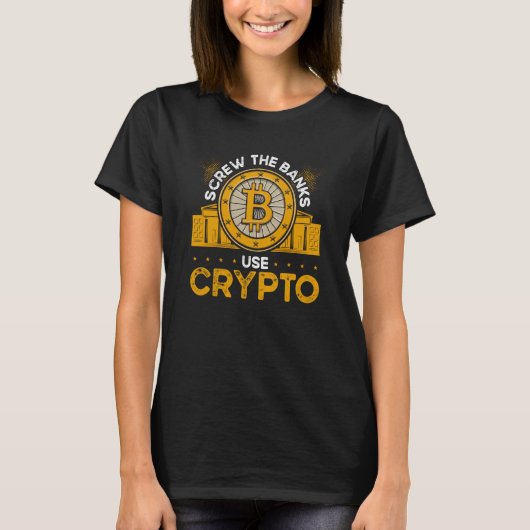Crypto Cryptowährung Blockchain Trading Finance 5 T-Shirt (Vorderseite)