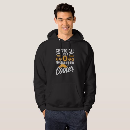 Crypto Dad Cryptocurrency Blockchain Trader Best D Hoodie (Vorne ganz)