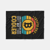 Crypto Dad Retro Sunset Fleecedecke (Vorderseite (Horizontal))