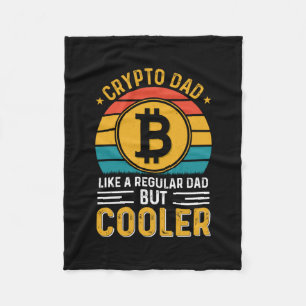 Crypto Dad Retro Sunset Fleecedecke