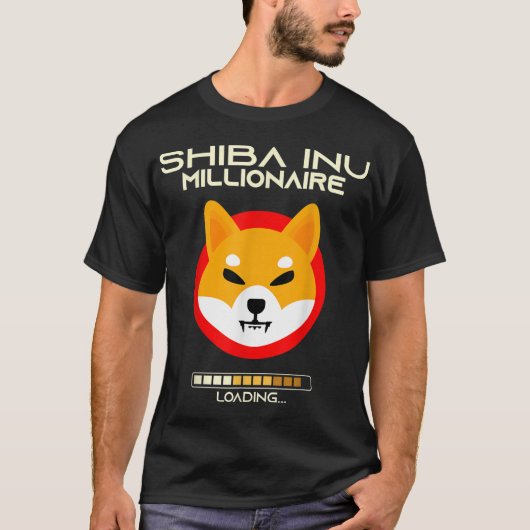 Crypto Dog Millionaire Loading Design T-Shirt (Vorderseite)