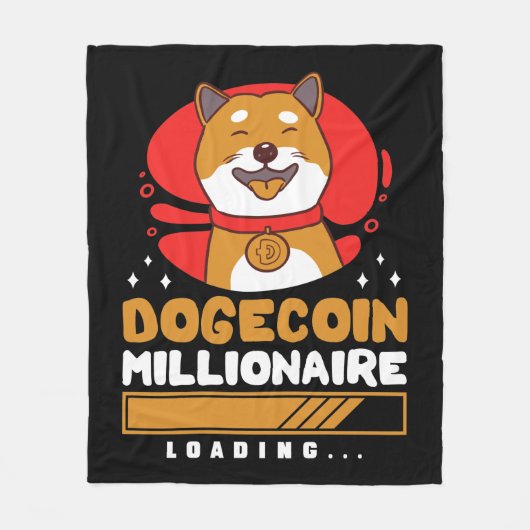 Crypto DogeCoin Millionaire Loading Fleecedecke (Vorderseite)