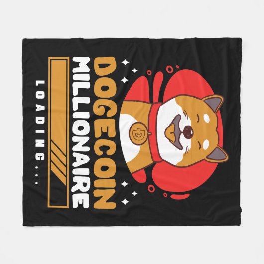 Crypto DogeCoin Millionaire Loading Fleecedecke (Vorderseite (Horizontal))