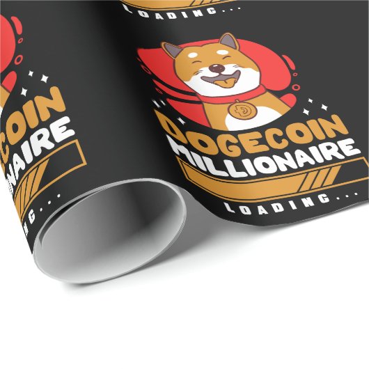 Crypto DogeCoin Millionaire Loading Geschenkpapier (Rolleneckpunkt)