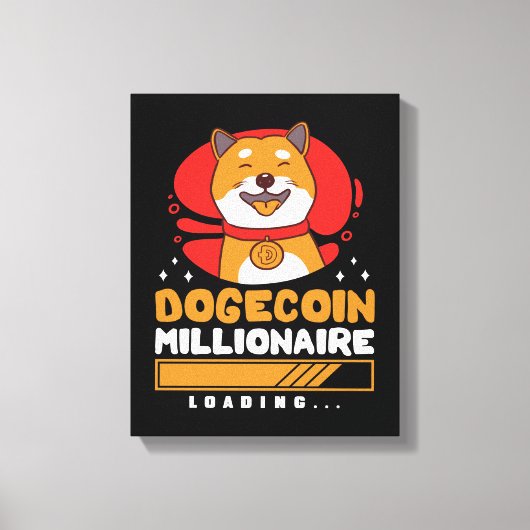 Crypto DogeCoin Millionaire Loading Leinwanddruck (Vorderseite)