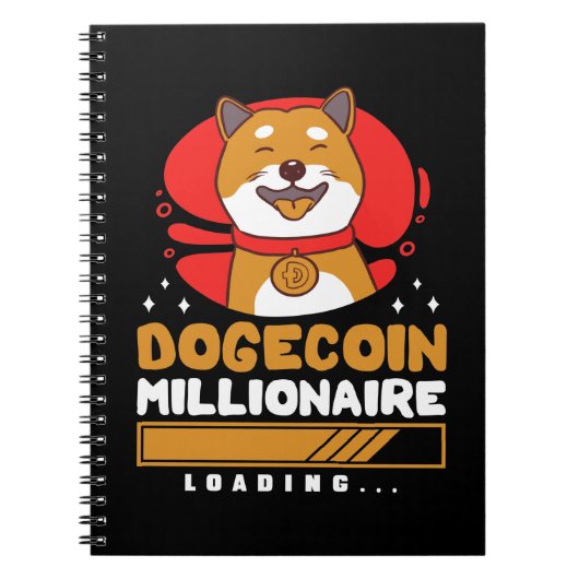 Crypto DogeCoin Millionaire Loading Notizblock (Vorderseite)