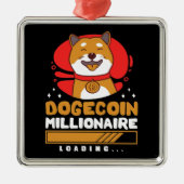 Crypto DogeCoin Millionaire Loading Ornament Aus Metall (Vorne)