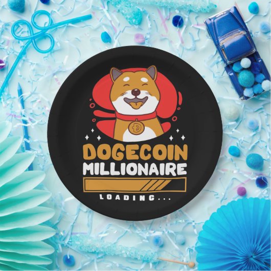 Crypto DogeCoin Millionaire Loading Pappteller (Party)